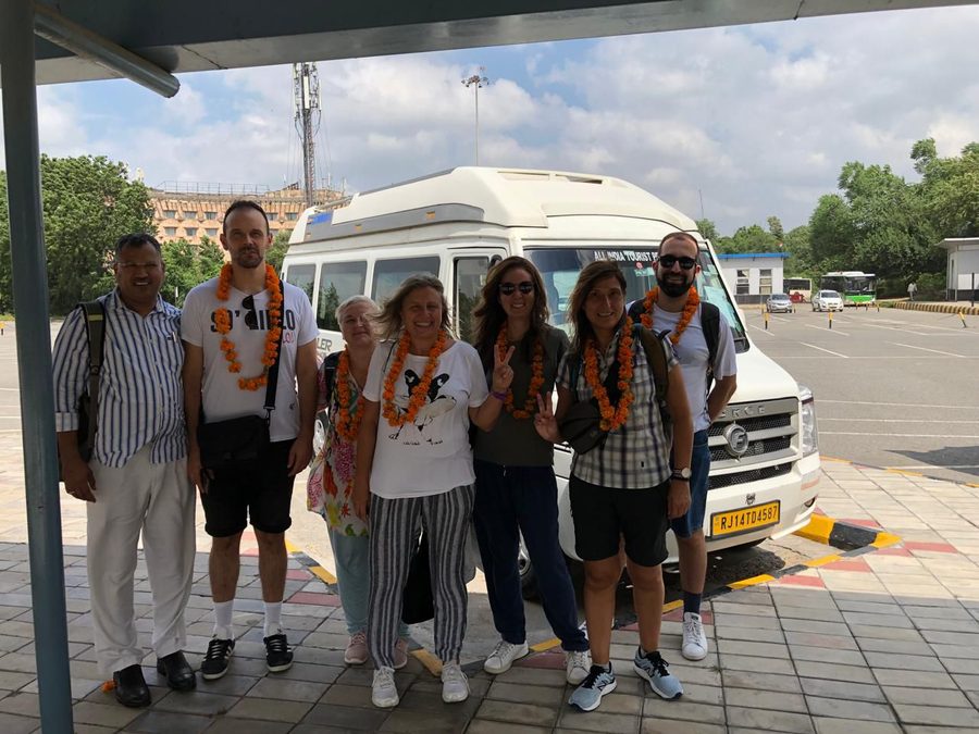 Ospiti di India Karni durante il loro viaggio