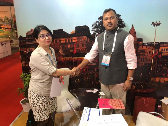 India Karni a una fiera internazionale del turismo