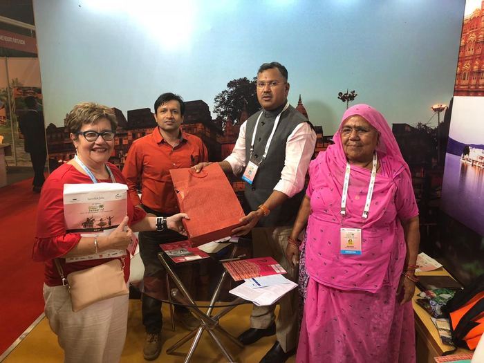India Karni a una fiera internazionale del turismo