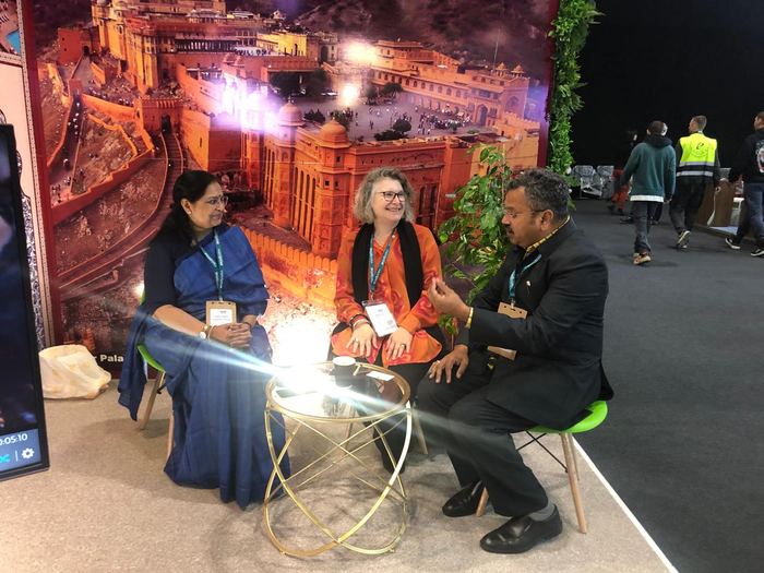 India Karni a una fiera internazionale del turismo