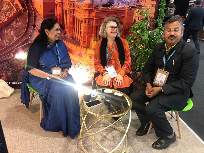 India Karni a una fiera internazionale del turismo