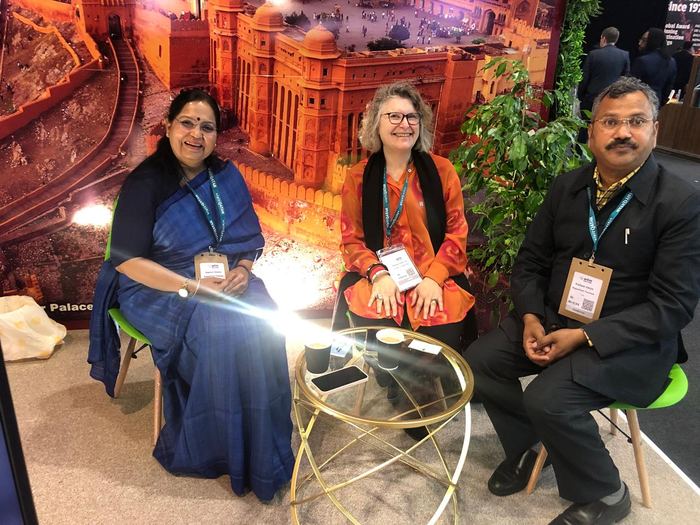 India Karni a una fiera internazionale del turismo