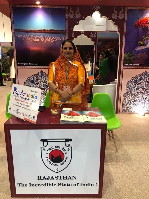 India Karni a una fiera internazionale del turismo