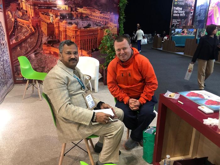India Karni a una fiera internazionale del turismo