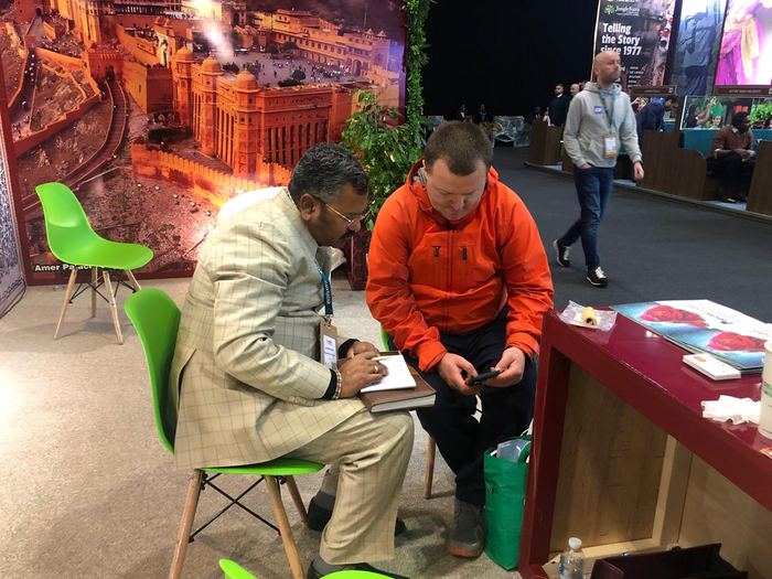 India Karni a una fiera internazionale del turismo