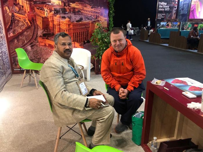 India Karni a una fiera internazionale del turismo