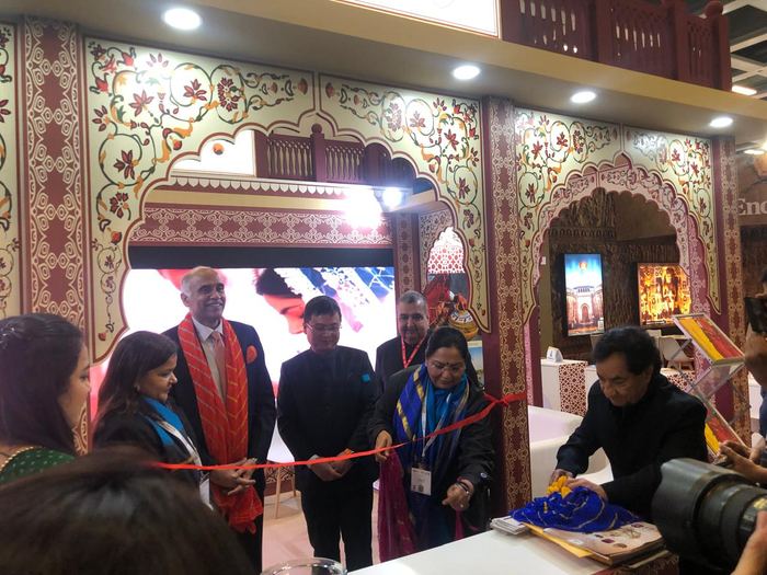 India Karni a una fiera internazionale del turismo
