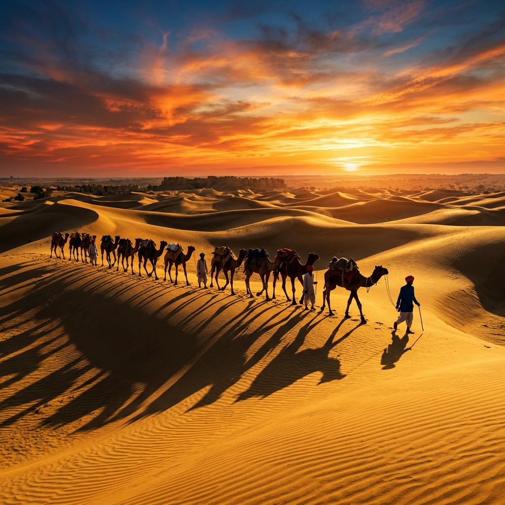 Campo e safari nel deserto del Thar